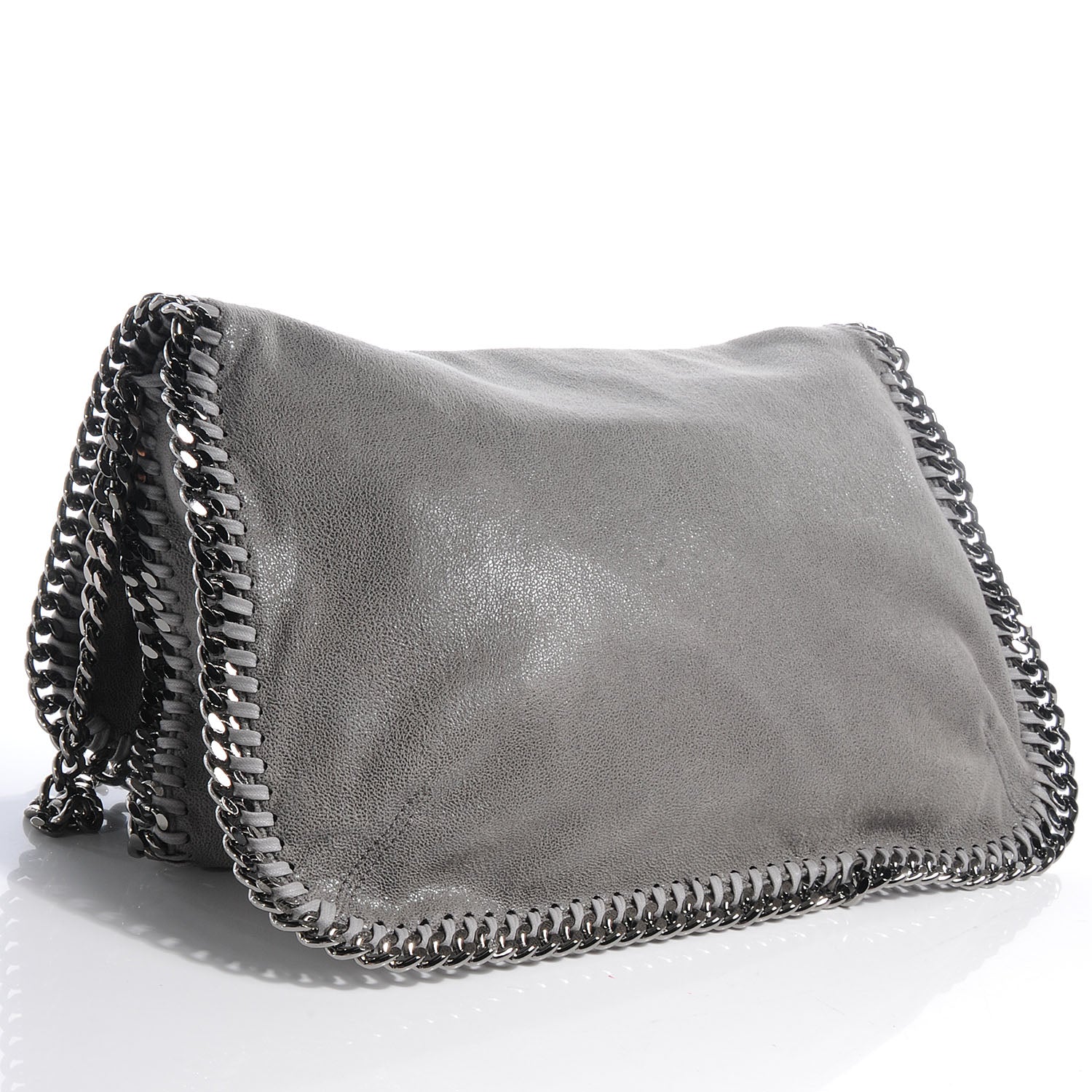 Stella McCartney Faux Leather Shaggy Deer Falabella Messenger Gray 3 of 9