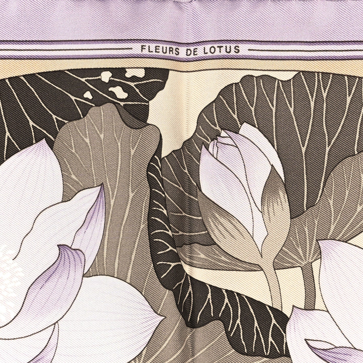 Silk Fleurs de Lotus Scarf 90 Parme