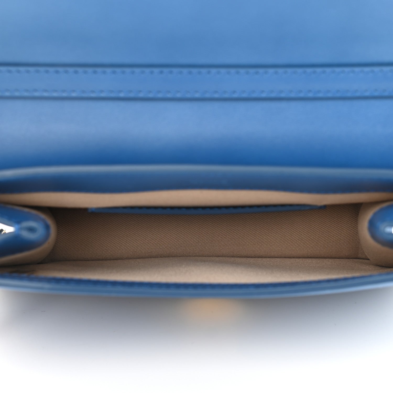 Chloe Calfskin Suede C Clutch With Chain Smoky Blue 5 of 9
