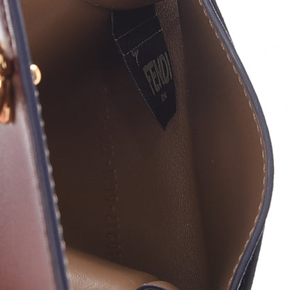 Fendi Vitello Liberty Vitello Century Bi-Color By The Way Gusseted Cardholder Bordeaux Sand 5 of 8