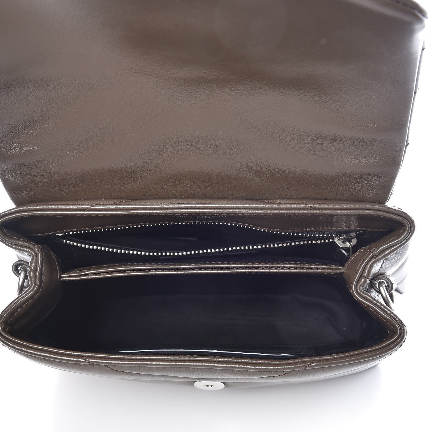 Saint Laurent Calfskin Y Quilted Monogram Toy Loulou Crossbody Bag Faggio 5 of 9