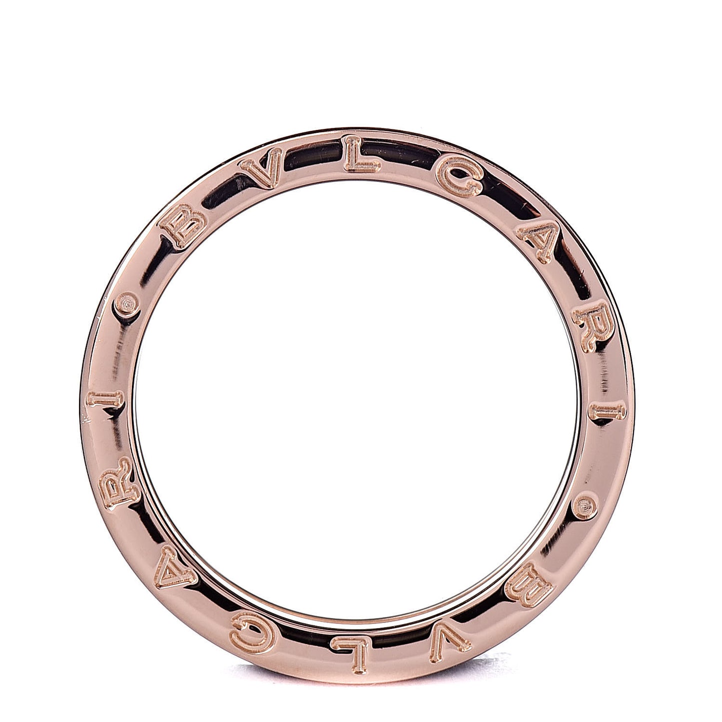 18K Rose Gold Black Ceramic B.Zero1 Two-Band Ring 62 10