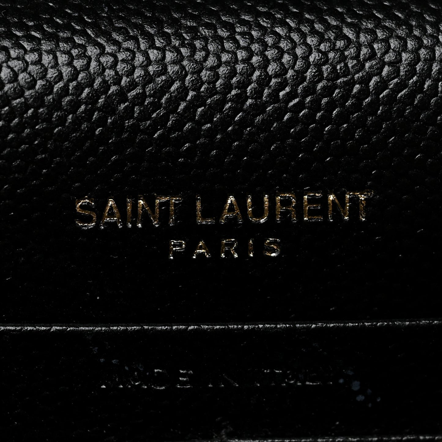 Grain De Poudre Matelasse Chevron Monogram Envelope Chain Wallet Black