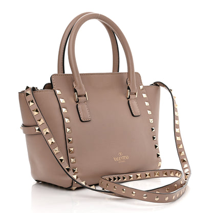 Valentino Garavani Vitello Mini Rockstud Tote Poudre 2 of 21
