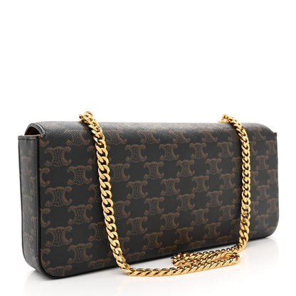 Celine Triomphe Canvas Chain Bag Tan 3 of 14