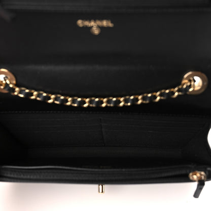Chanel Lambskin Quilted Trendy CC Wallet On Chain WOC Black 5 of 11