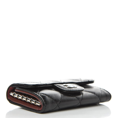 Chanel Lambskin Quilted 6 Key Holder Black 4 of 9