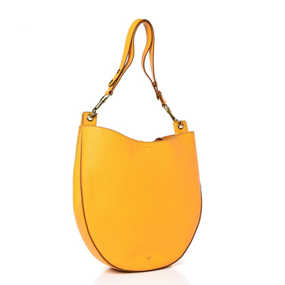 Celine Crisped Calfskin Medium Hobo Saffron 4 of 11