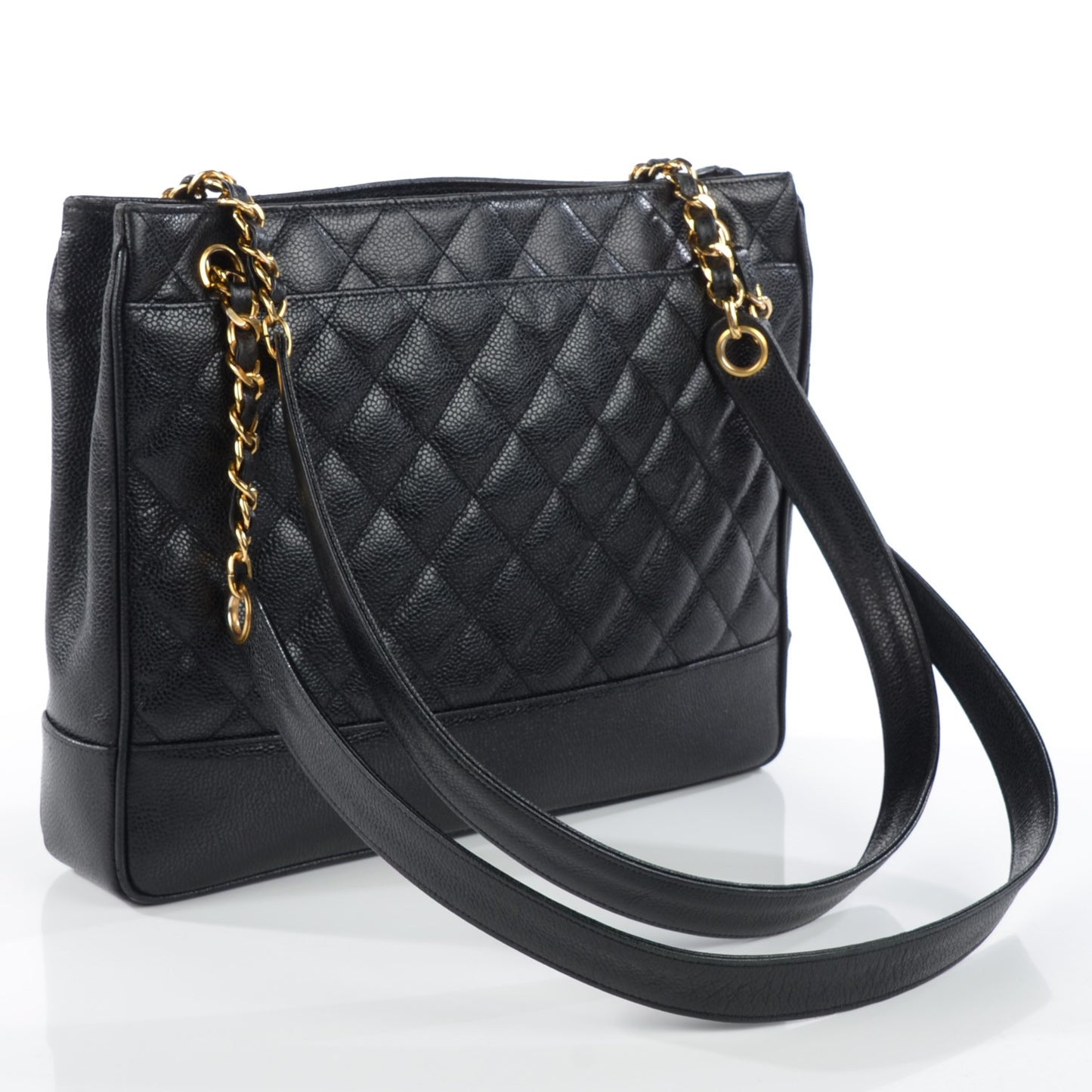 Caviar Quilted Shoulder Bag Black