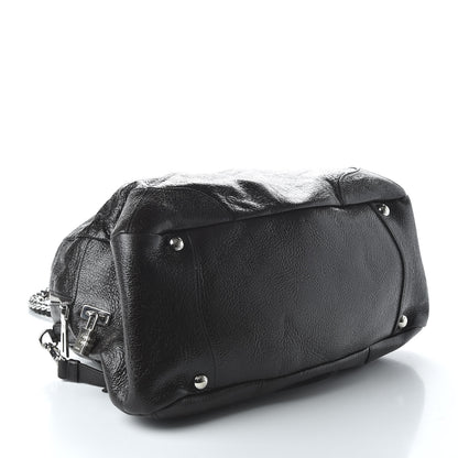 Prada Cervo Lux Chain Dome Satchel Black 5 of 10