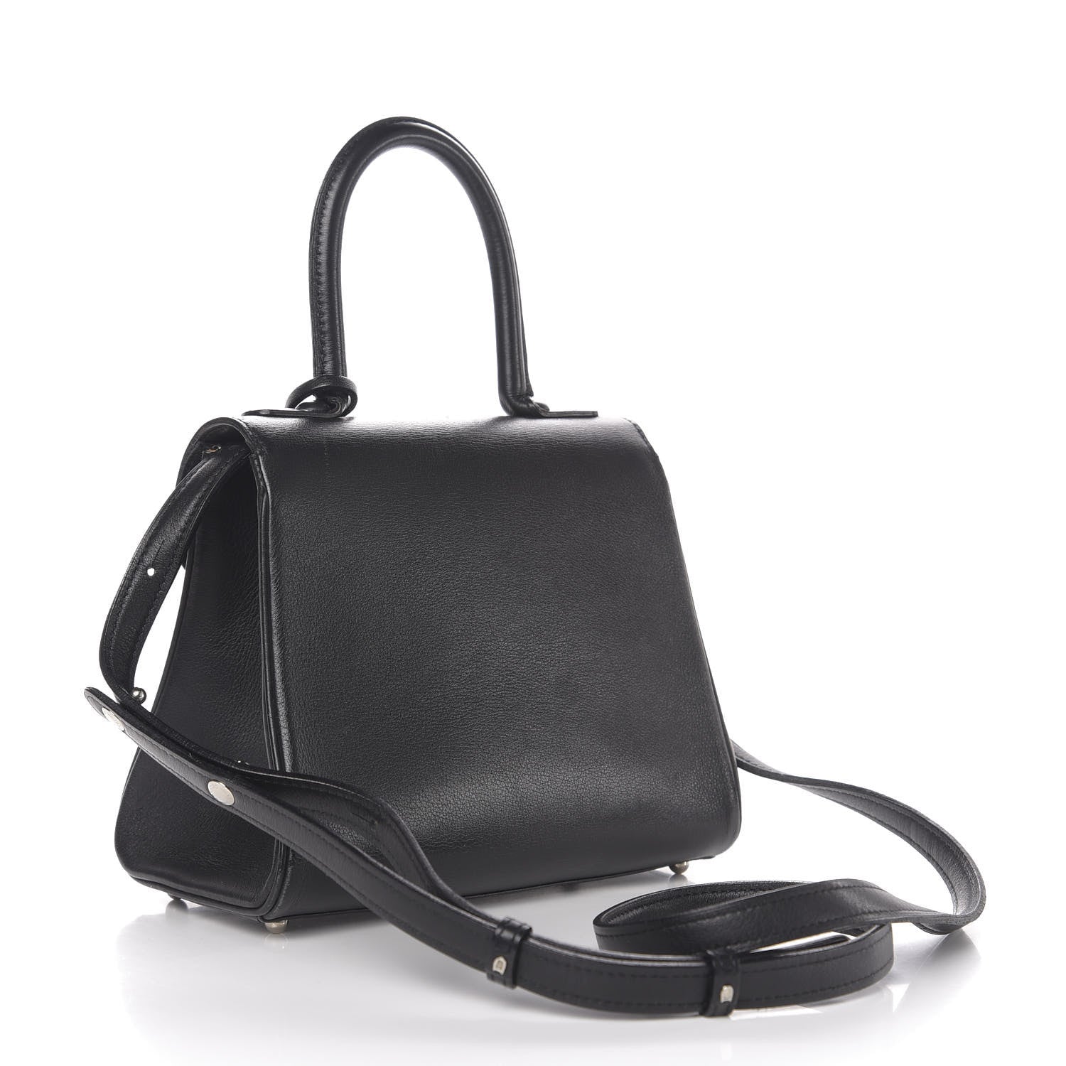 Delvaux Calfskin Mini Brillant Satchel Black 2 of 13