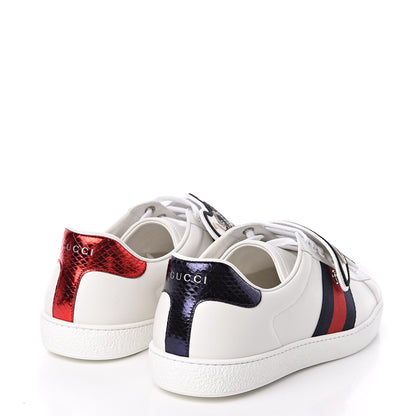 Gucci Calfskin Ayers Web UFO Dragon Embroidered Mens Ace Sneakers 7.5 White 5 of 11