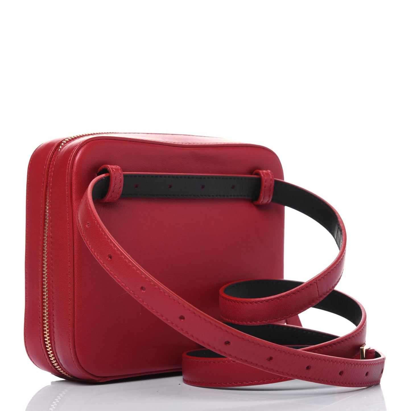 Lambskin Matelasse Vicky Monogram Belt Bag Eros Red