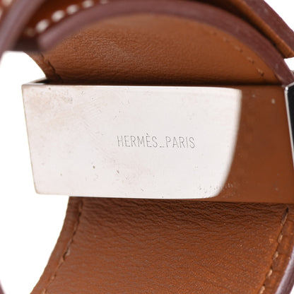 Hermes Barenia Collier De Chien CDC Bracelet L Fauve 4 of 7