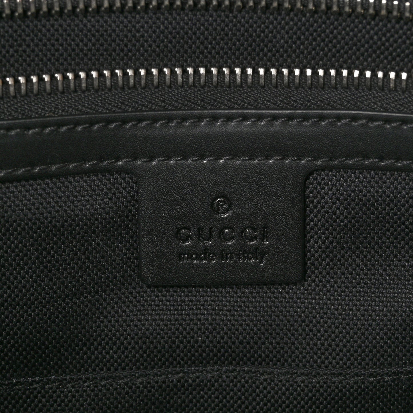 GG Supreme Monogram Appia Calfskin Web Briefcase Black