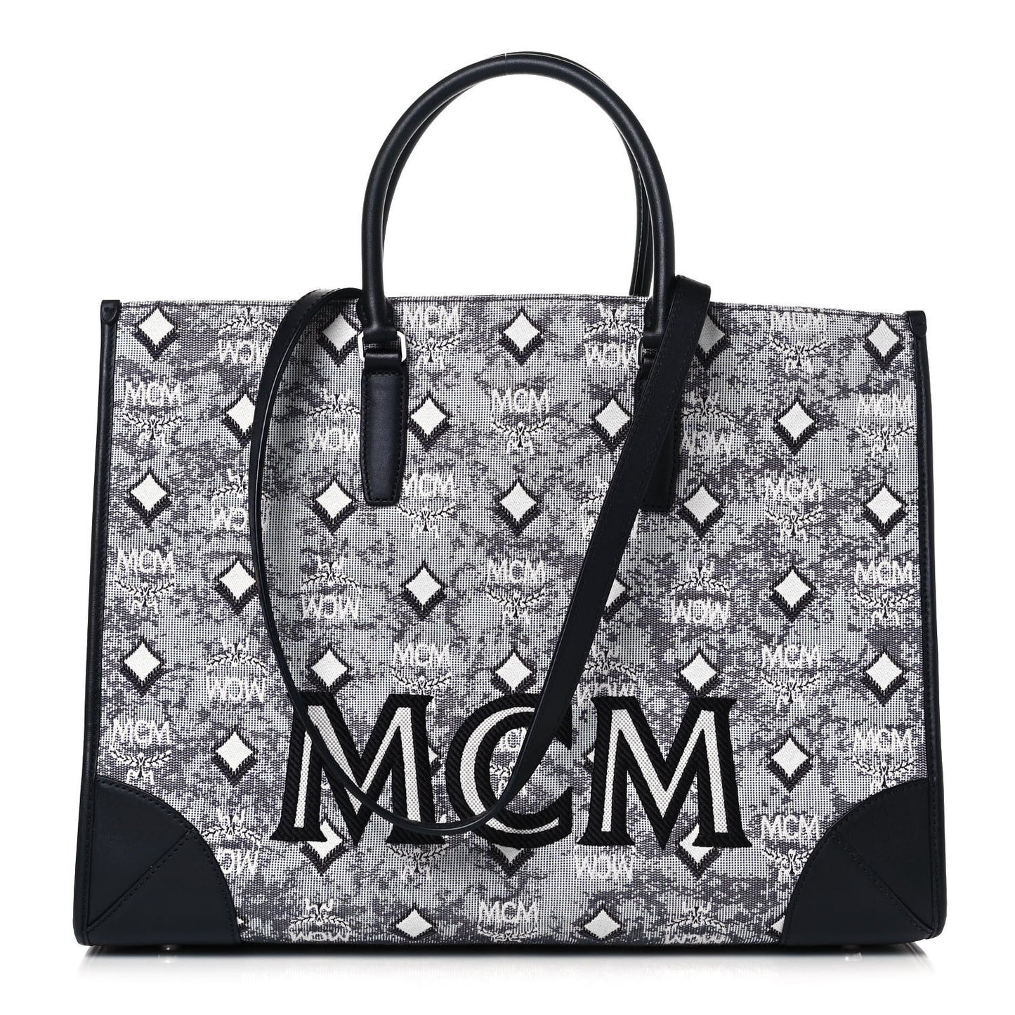 Nappa Jacquard Monogram Large Tote Grey