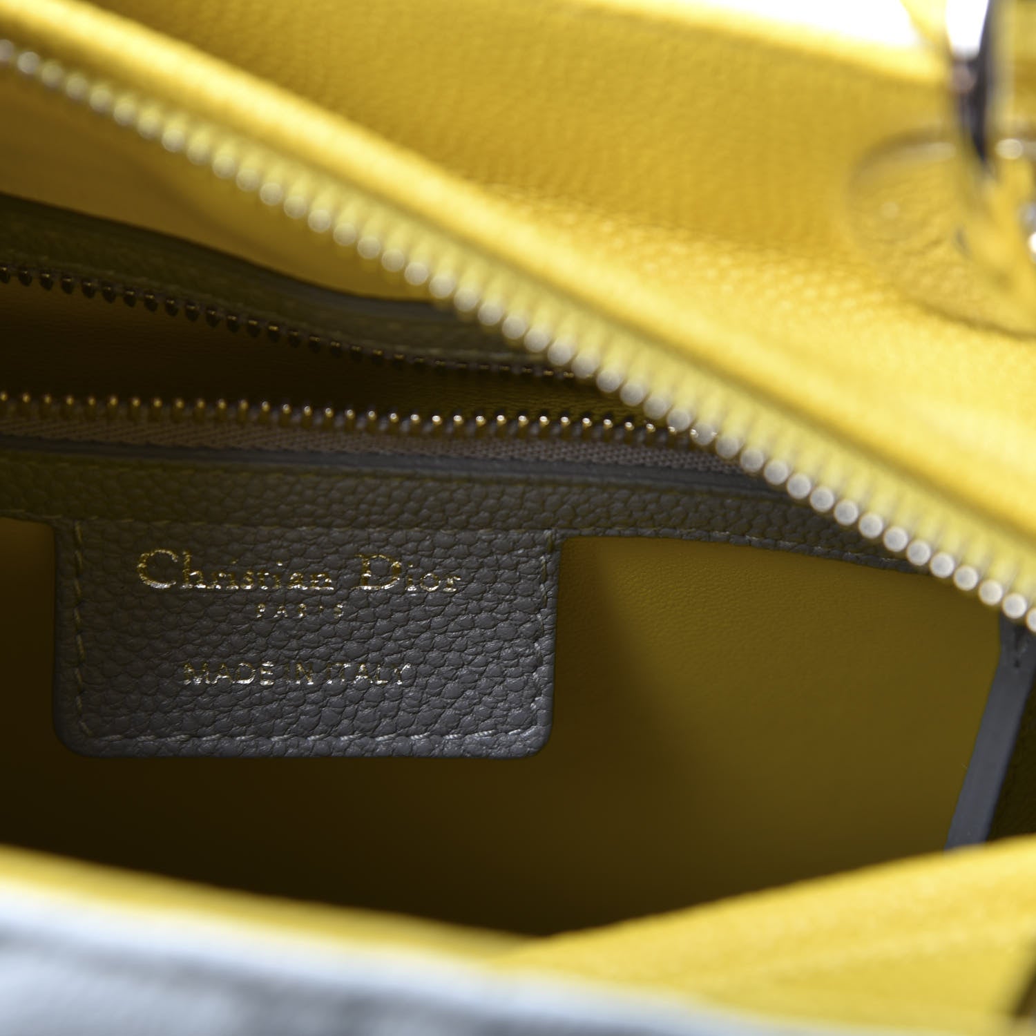 Christian Dior Lambskin Cannage Medium Tri-Color Lady Dior White Grey Yellow 7 of 10