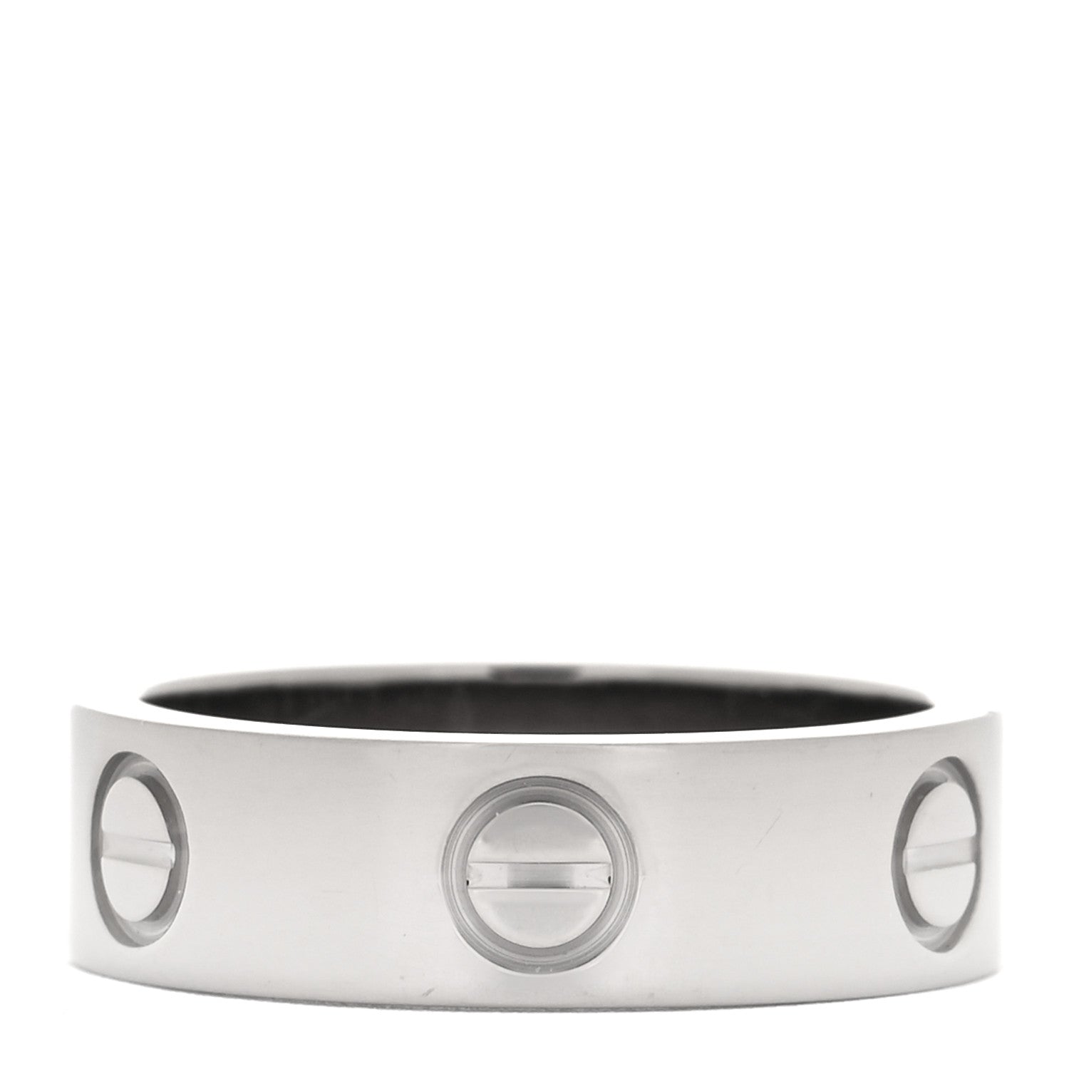 Cartier 18K White Gold 5.5mm LOVE Ring 51 5.75 3 of 4
