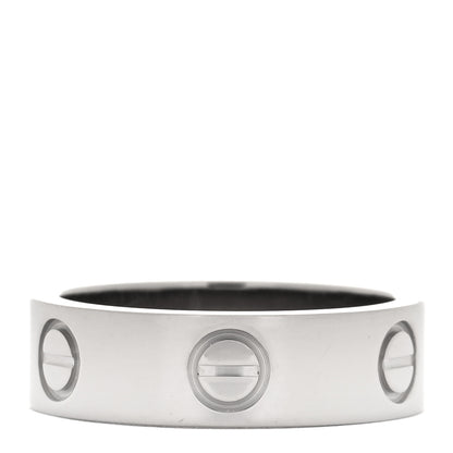 Cartier 18K White Gold 5.5mm LOVE Ring 51 5.75 3 of 4