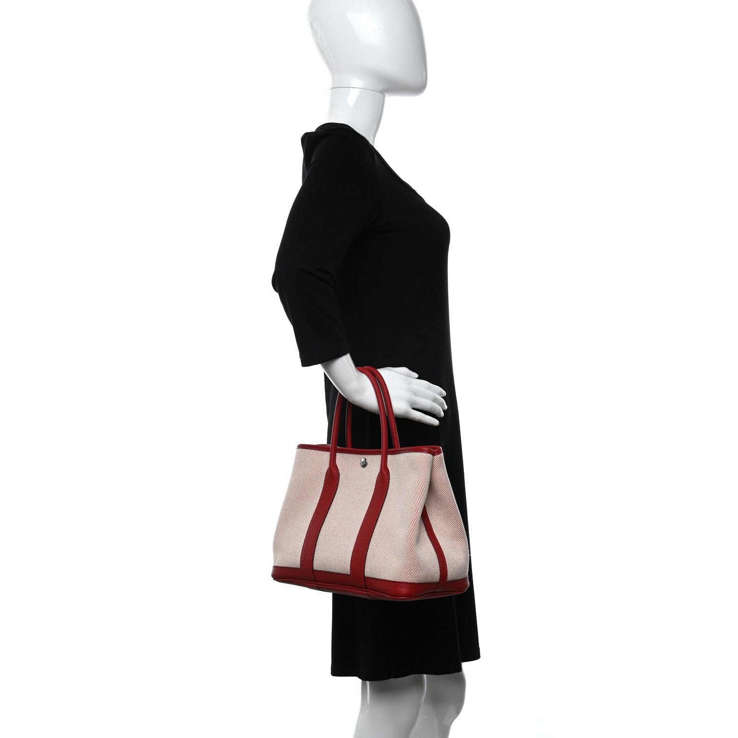 Hermes Twill H Negonda Garden Party 30 TPM Tote Rouge Piment 2 of 12