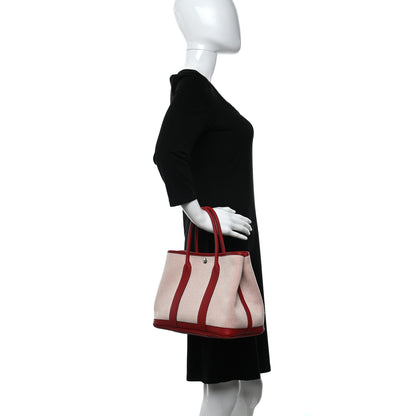 Hermes Twill H Negonda Garden Party 30 TPM Tote Rouge Piment 2 of 12