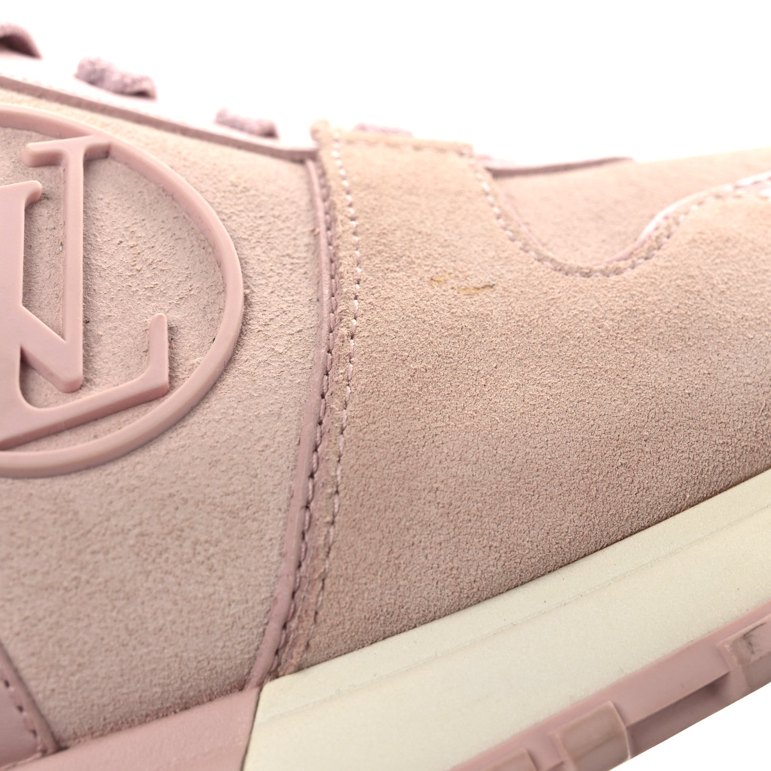 Louis Vuitton Suede Calfskin Run Away Sneakers 37.5 Pink 14 of 14
