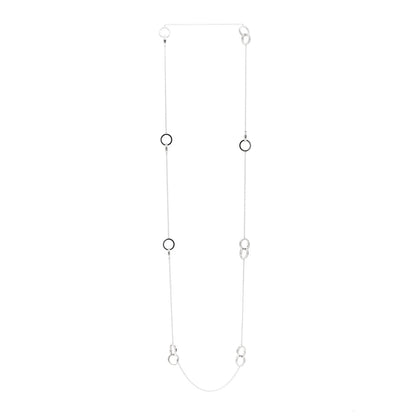 Tiffany Sterling Silver 1837 Interlocking Circles Station Long Necklace 3 of 4