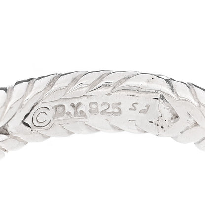 David Yurman Sterling Silver Diamond Prasiolite 7mm Petite Albion Ring 49 5 4 of 4