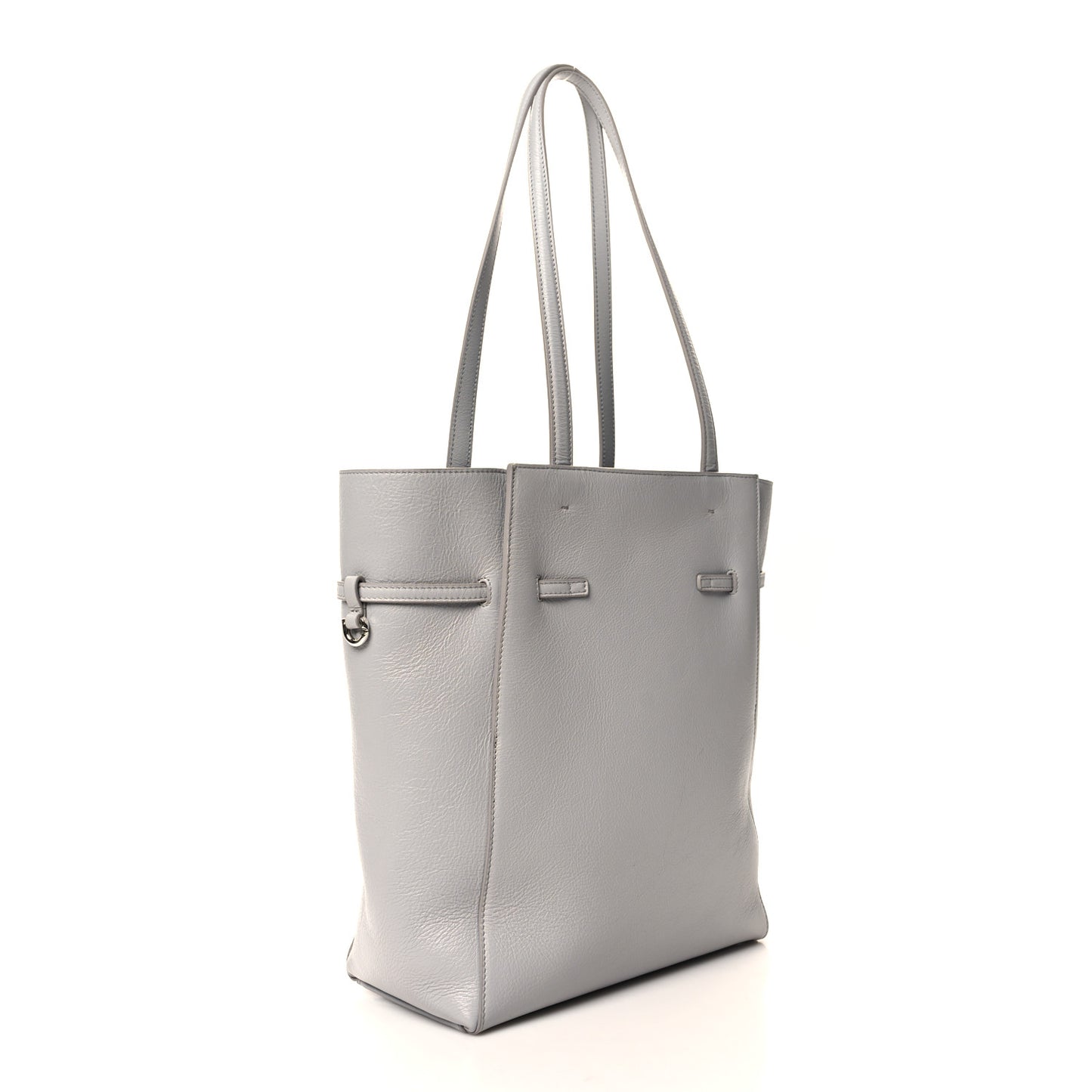 Calfskin Small Voyou Small North South Tote Light Grey