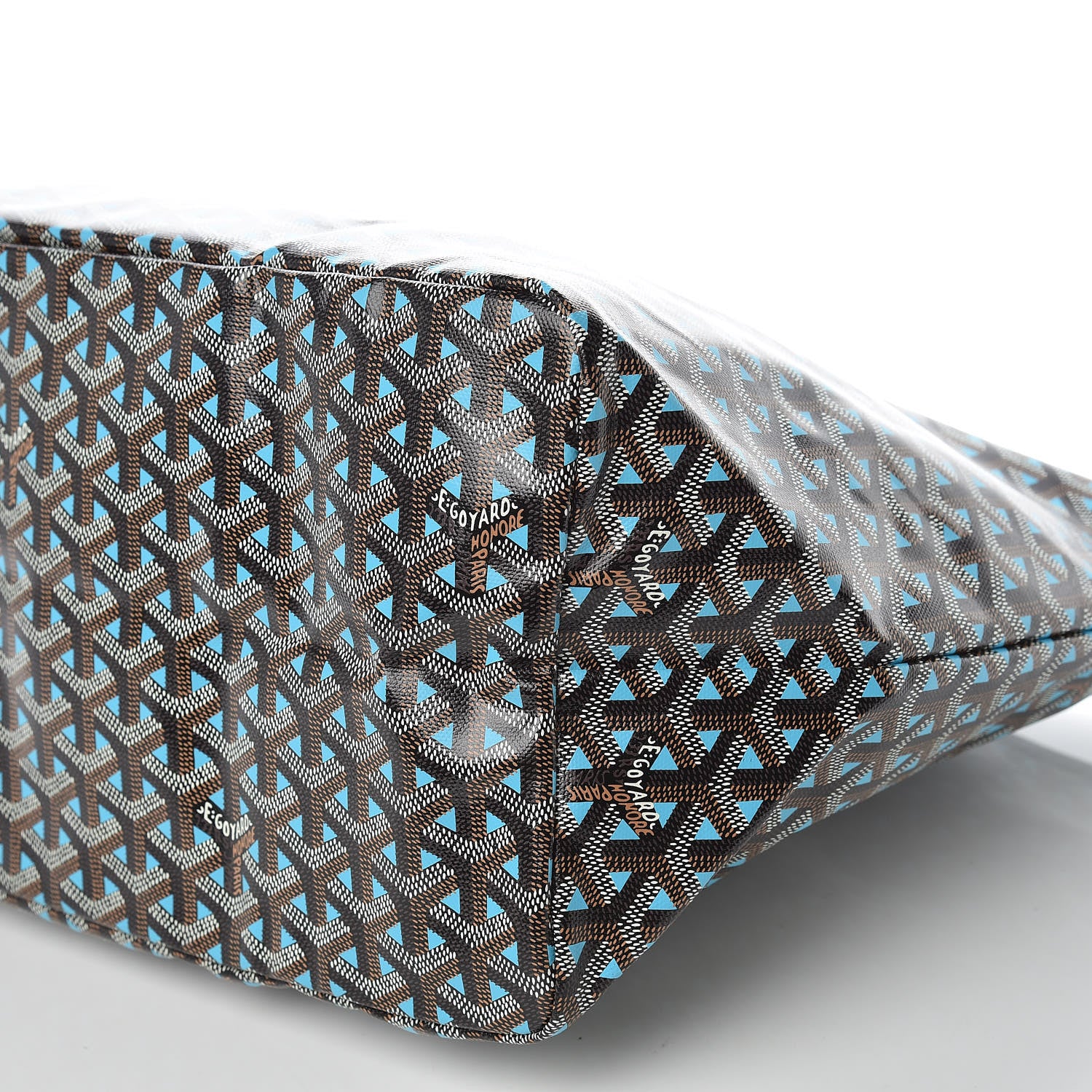 Goyard Goyardine Saint Louis Claire Voie GM Black Blue 7 of 11