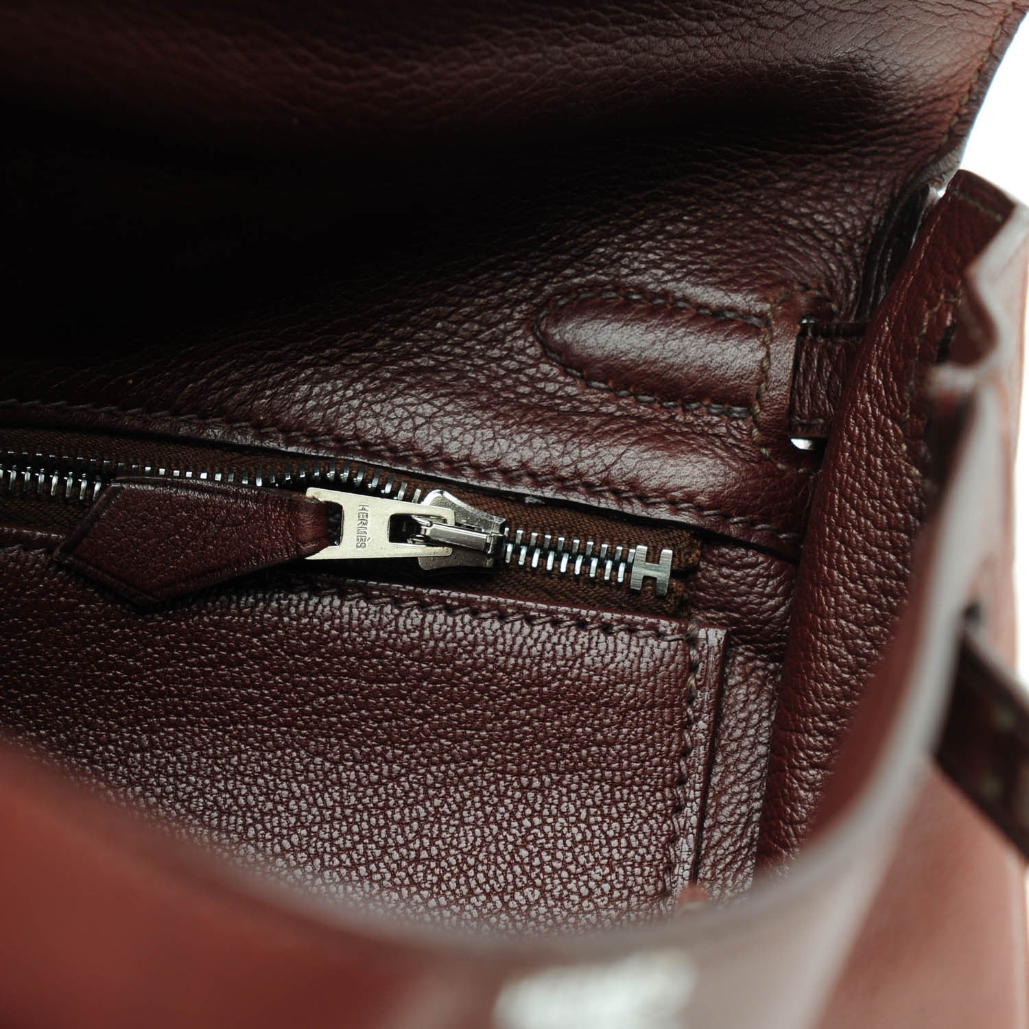 Hermes Veau Evergrain Kelly Retourne 25 Havane 15 of 23