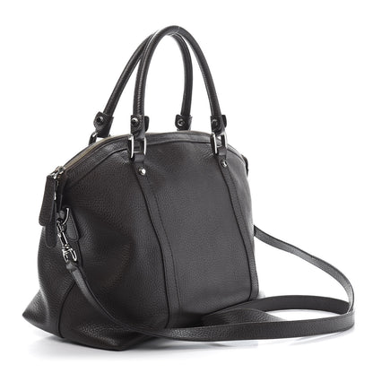 Gucci Pebbled Calfskin Medium GG Convertible Dome Satchel Dark Brown 4 of 17