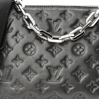 Louis Vuitton Lambskin Embossed Monogram Coussin PM Anthracite 8 of 10