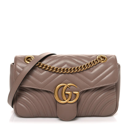 Gucci Calfskin Matelasse Small GG Marmont Shoulder Bag Porcelain Rose 1 of 10