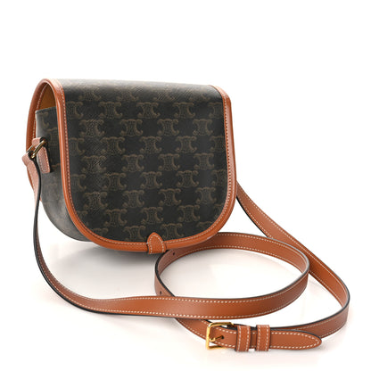 Celine Triomphe Canvas Medium Folco Bag Tan 3 of 8
