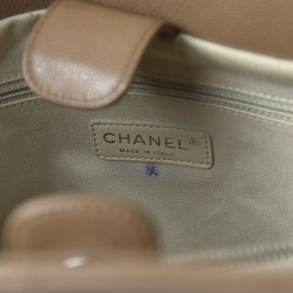 Chanel Caviar Medium Soft CC Top Handle Tote Dark Beige 8 of 13