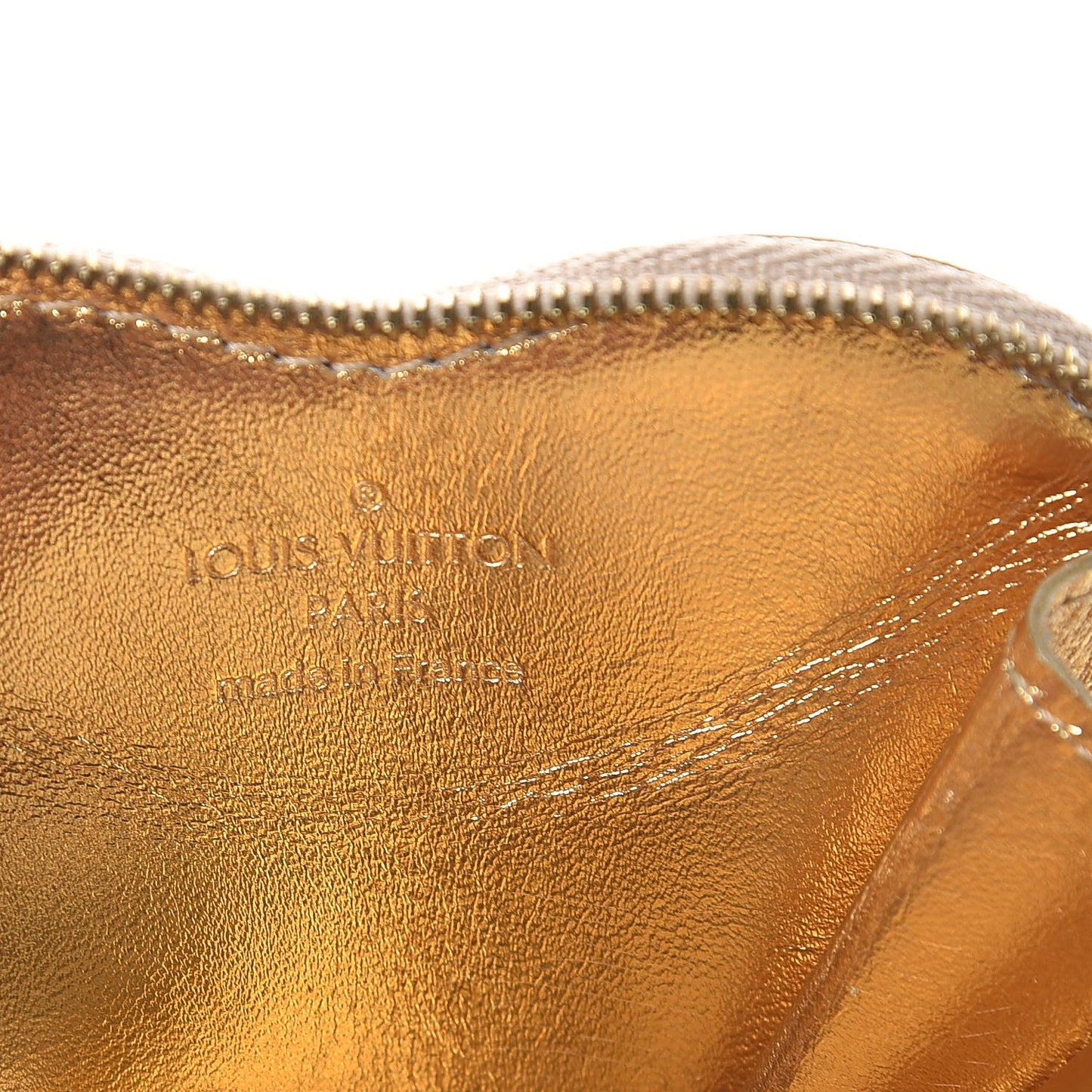 Monogram Miroir Heart Coin Purse Gold