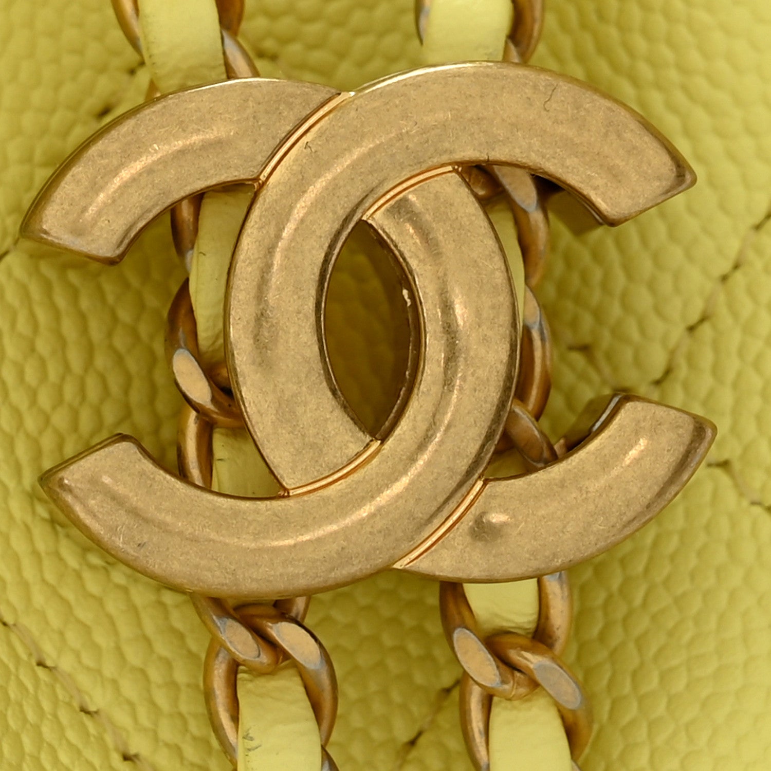 Chanel Caviar Quilted Small Chanel 25 Handbag Light Yellow 11 of 11