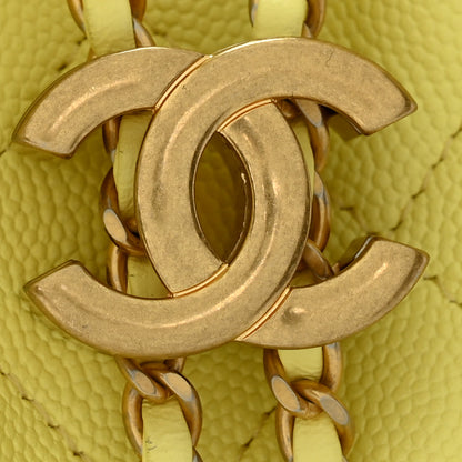 Chanel Caviar Quilted Small Chanel 25 Handbag Light Yellow 11 of 11