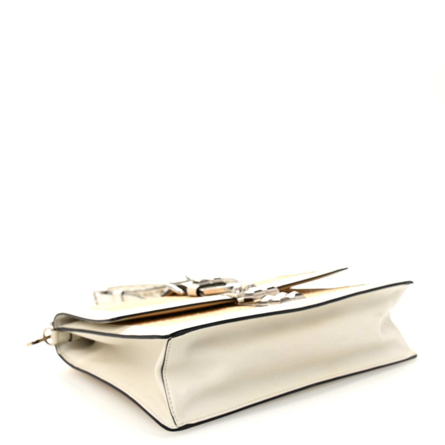 Prada Straw Studded Small Elektra Shoulder Bag White 4 of 11