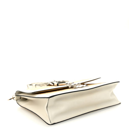 Prada Straw Studded Small Elektra Shoulder Bag White 4 of 11