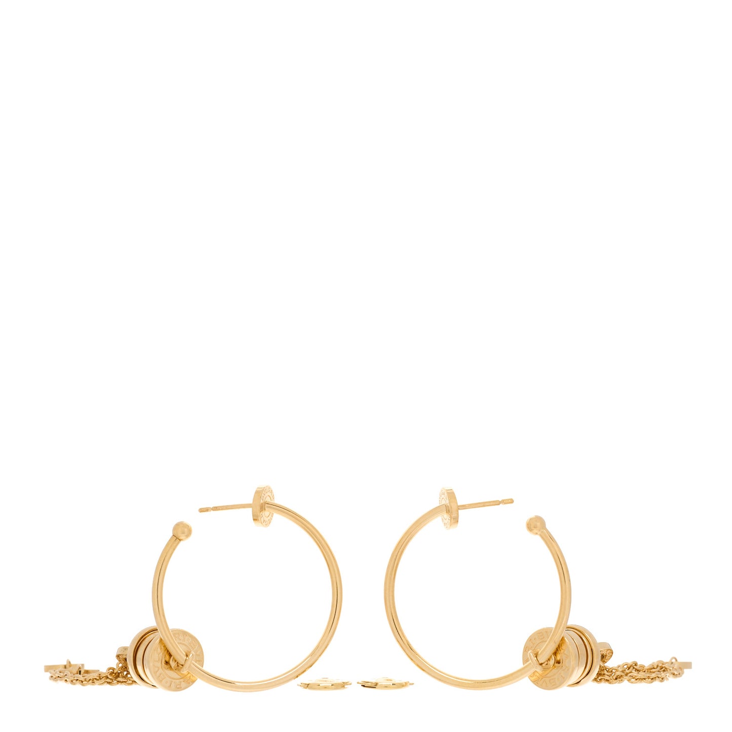 18K Yellow Gold B.Zero1 Hoop Earrings
