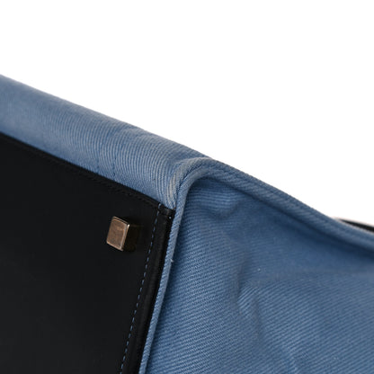 Celine Cotton Canvas Medium Phantom Luggage Blue 11 of 15