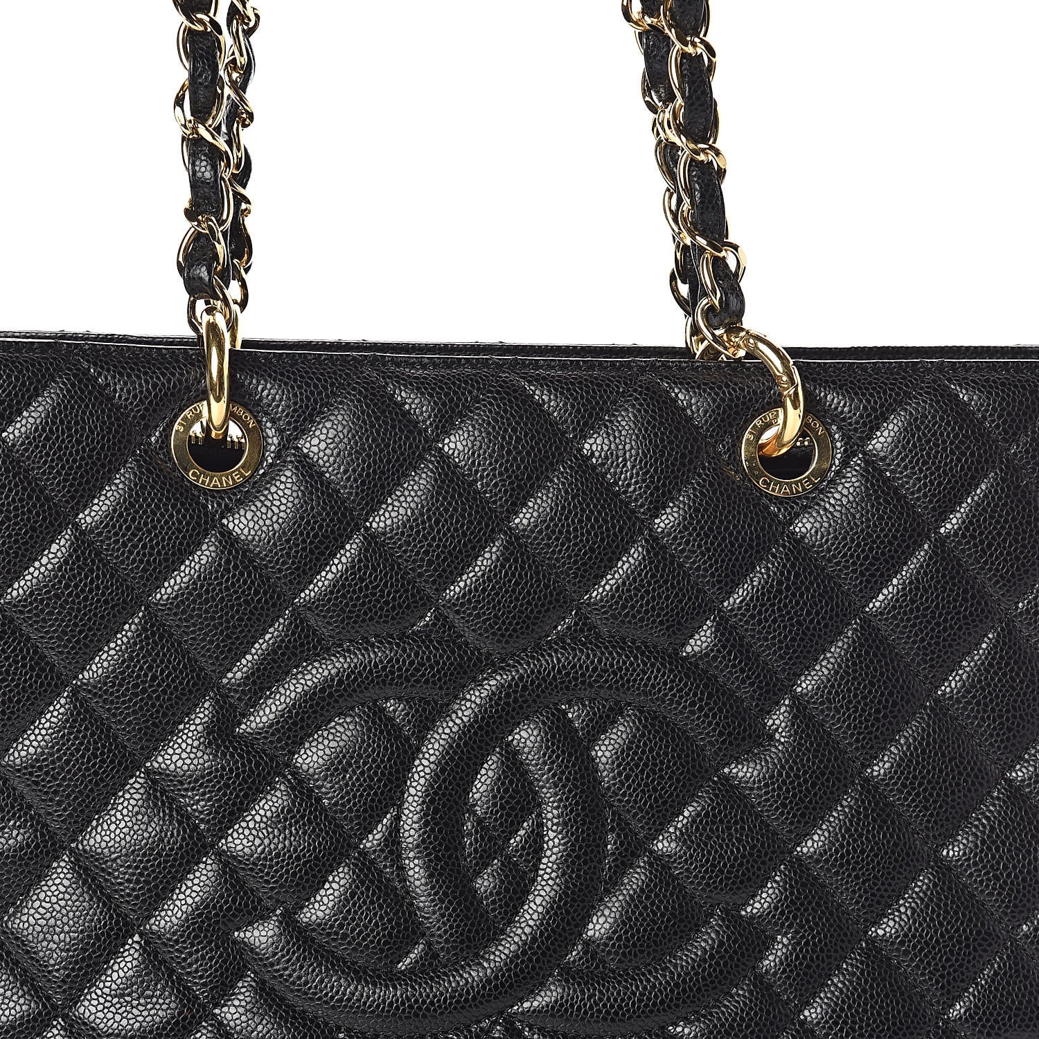 Chanel Caviar Quilted Grand Shopping Tote GST Black 8 of 10