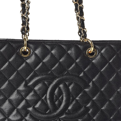 Chanel Caviar Quilted Grand Shopping Tote GST Black 8 of 10