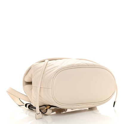 Gucci Calfskin Matelasse GG Marmont Flap Backpack White 4 of 11