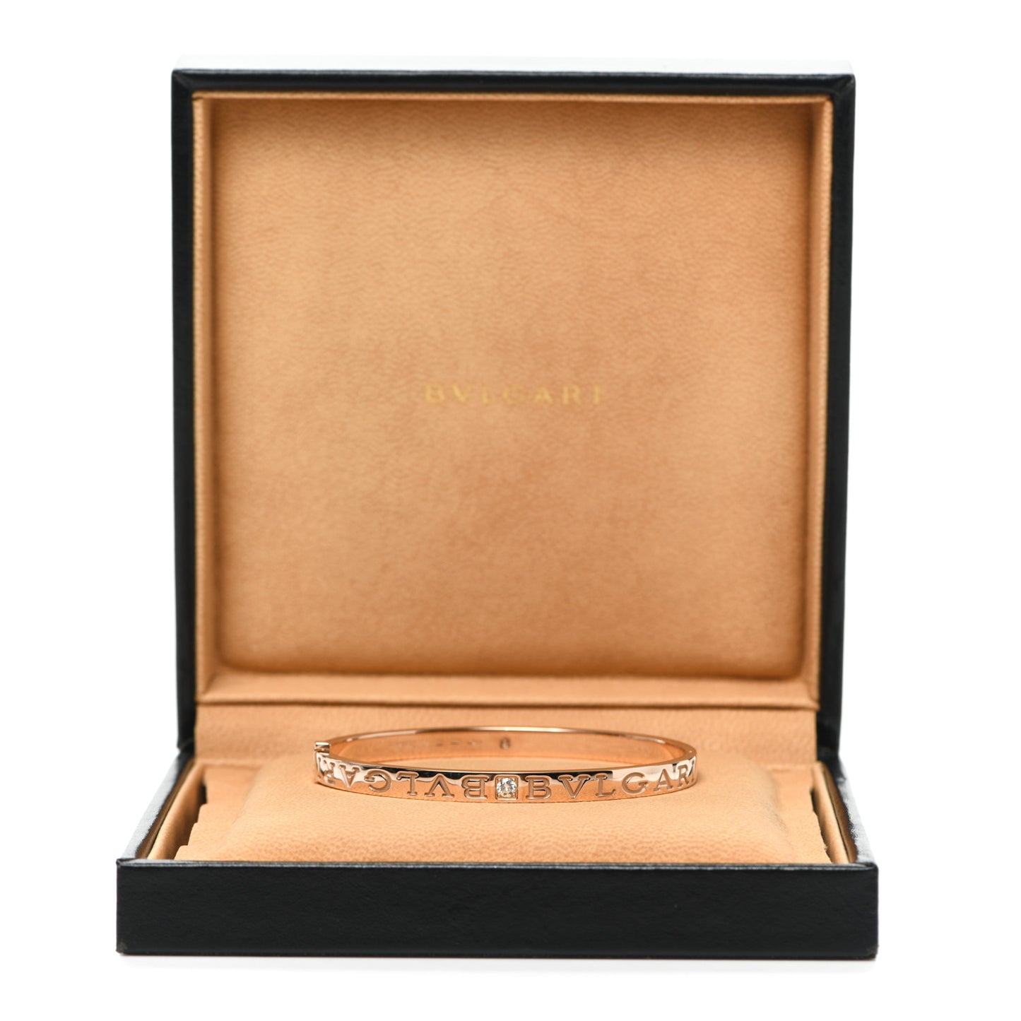 18K Rose Gold Diamond B.Zero1 Essential Bangle Bracelet M