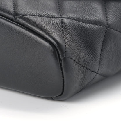 Chanel Calfskin Quilted Carry With Chic Flap Waist Bag With Chain Black 9 of 11