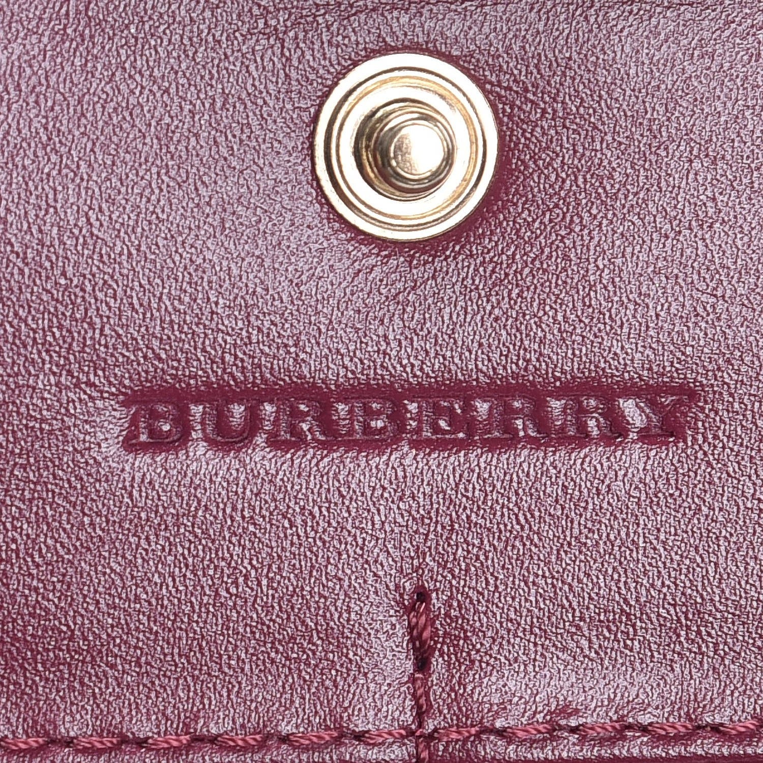 Burberry Signature Grain Calfskin Check Embossed Porter Continental Wallet Dark Plum 6 of 8