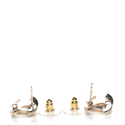 Chanel Pearl Crystal CC Earrings Gold 3 of 4